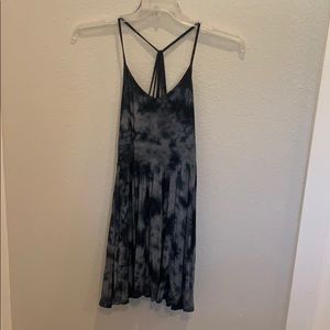 Blue tie-dye tank dress